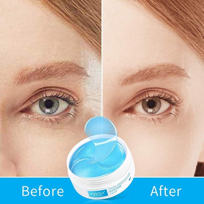 '+WIS+ Under Eye Patches, Collagen Eye Mask for Eye Moisturizing, Dark Circles, Wrinkles, Eye Gel Pads, Firming Eye Mask, Under Eye Bags, Eye Skin Care Pads With Collagen 30 Pairs