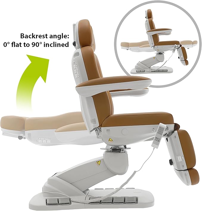 SKINACT Palma Electric Medical Spa Treatment Table (Camel Orange)