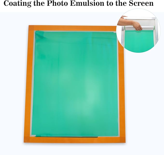 Caydo Screen Printing Emulsion Kit Includes Screen Printing Emulsion Remover Powder (Mix - 2000oz), Screen Printing Photo Emulsion (8.5 oz), Diazo Sensitizer, Screen Printing Supplies