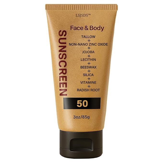 Sky Tallow Sunscreen - Beef Tallow for Skin and Face - Grass Fed Beef TallowSunscreen, Non Greasy Organic Natural Unscented Formula for Skin Summer Outdoor - 3 oz (85 g)