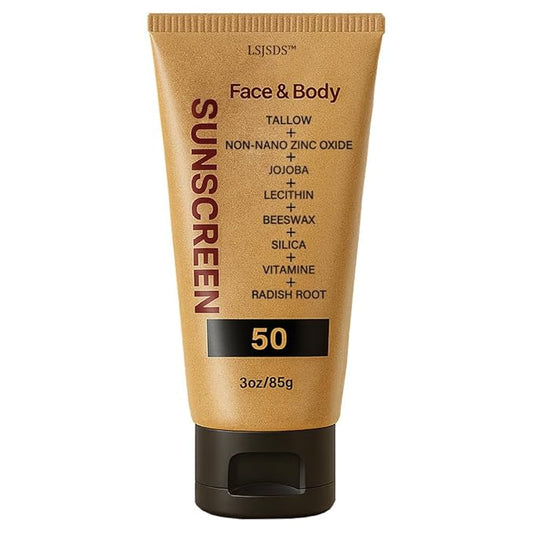 Sky Tallow Sunscreen - Beef Tallow for Skin and Face - Grass Fed Beef TallowSunscreen, Non Greasy Organic Natural Unscented Formula for Skin Summer Outdoor - 3 oz (85 g)