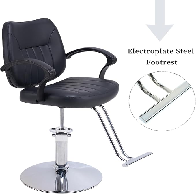 Barber Chair Salon Chair for Hair Stylist with Heavy Duty Hydraulic Pump,Height Adjustment 360° Rotation Shampoo Chair for Tattoo Shampoo Beauty Salon Equipment
