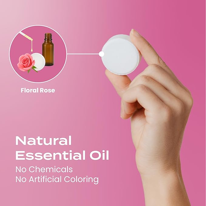 Body Restore Shower Steamers Aromatherapy 15 Pack - Christmas Stocking Stuffers for Men, Birthday Gifts for Women, White Elephant, Relaxation, Self Care - Rose