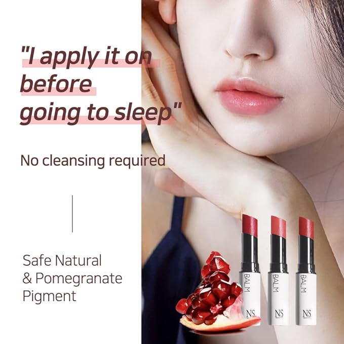 NATURAL SHINE NS BEAUTY Lux Triple Lip CURE Glossy Balm MUSE (Rose Coral) | tar-free, 100% natural ingredients, deep nourishing nighttime lip treatment care for dry and chapped lips (0.17 oz)