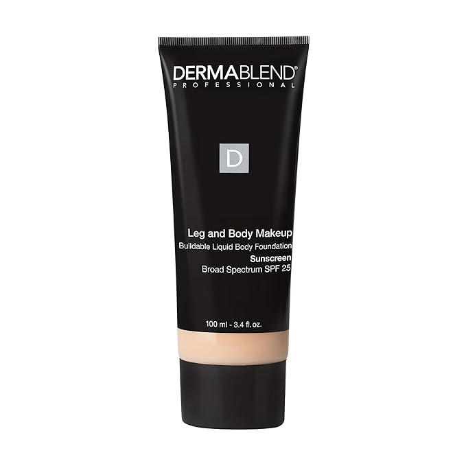 Dermablend Leg and Body Makeup Foundation with SPF 25, 10N Fair Ivory, 3.4 Fl. Oz.