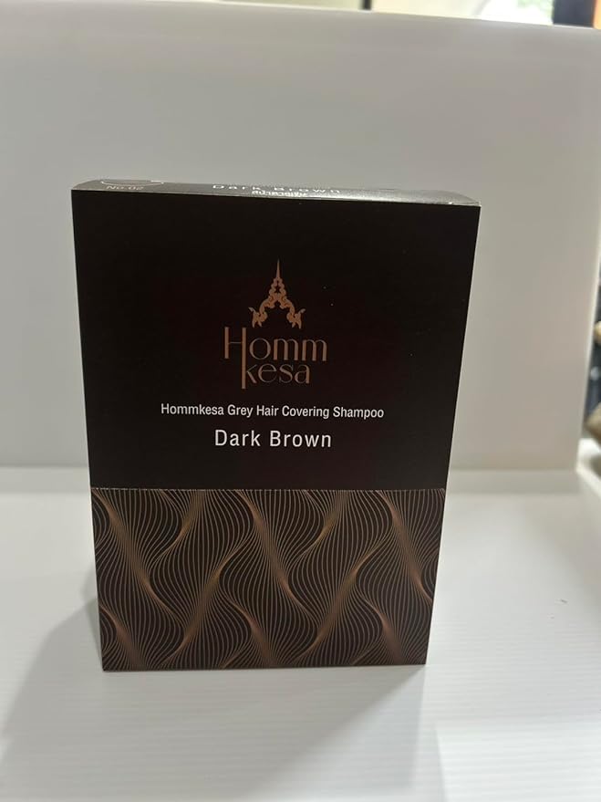 Grey Hair Covering Shampoo (6 Packet) – Premium 3-in-1 Hair Dye Shampoo For Grey Hair (Dark Brown)