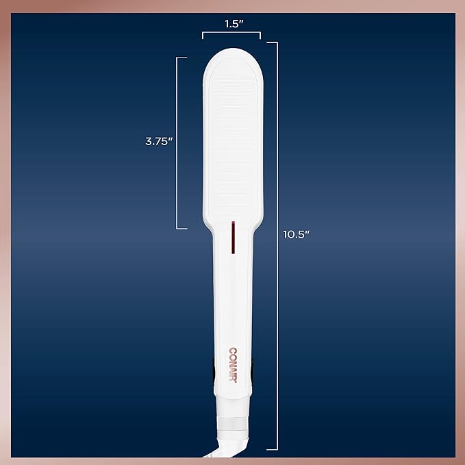 Conair Double Ceramic Flat Iron, 1 1/2-inch , White