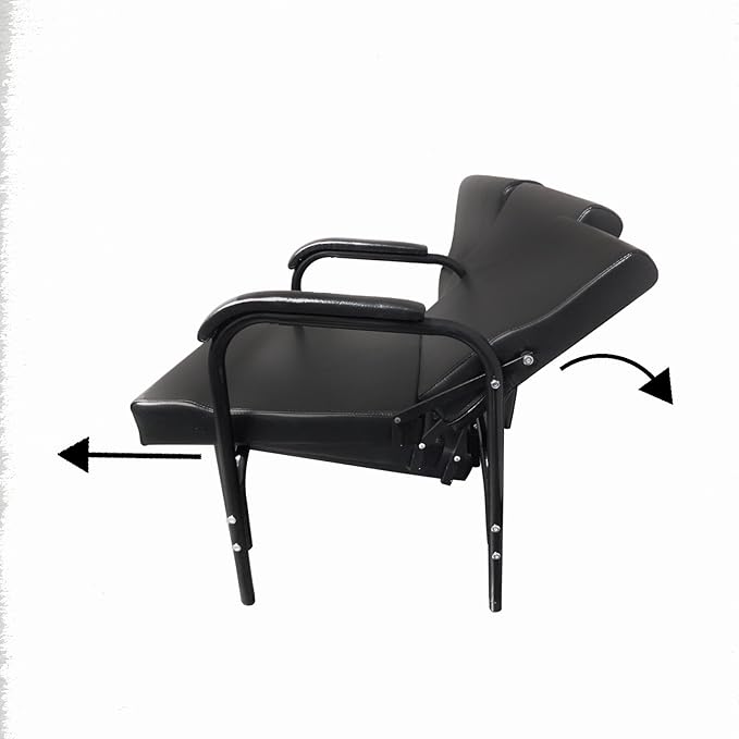 Wall Mounted, Tilting, Ceramic, Salon Shampoo Bowl with Reclining Shampoo Chair TLC-B35WT-216