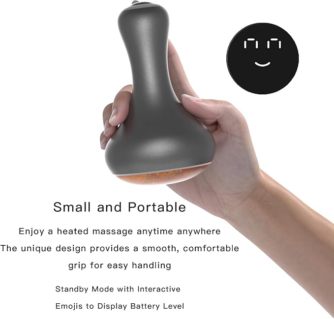 Hot Stones for Massage，Hot Stones Muscle Massage with Warmer, Wireless Natural Bian Stone Electric Gua Sha for Home Spa