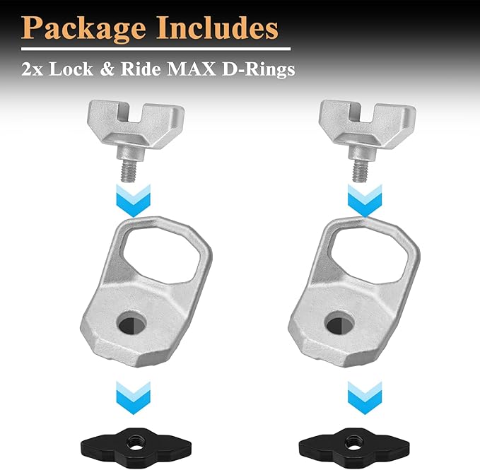 2PCS Lock and Ride Max D-Rings Replace# 2889620 2890894 Compatible with Polaris 2024-2025 Ranger, Xpedition Models