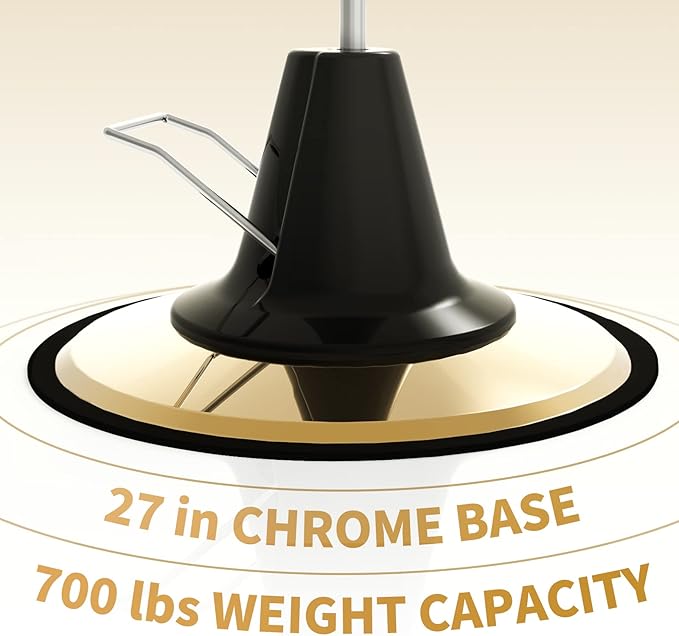 OmySalon Vintage Barber Chair All Purpose Heavy Duty, Hydraulic Recline Salon Beauty Styling Chair Retro, 360 Degree Swivel for Hair Stylist Tattoo, Round Base, Tufted Button