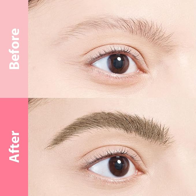 evpct 1Pcs Light Brown Magic Microblading Dual-Ended Eyebrow Contouring Pen Brow Pencil, with 4 Brush Micro-Fork-Tips Applicator and Precise Brush-Tip, Hair Like Strokes, with Dual-ended Eyebrow Brush