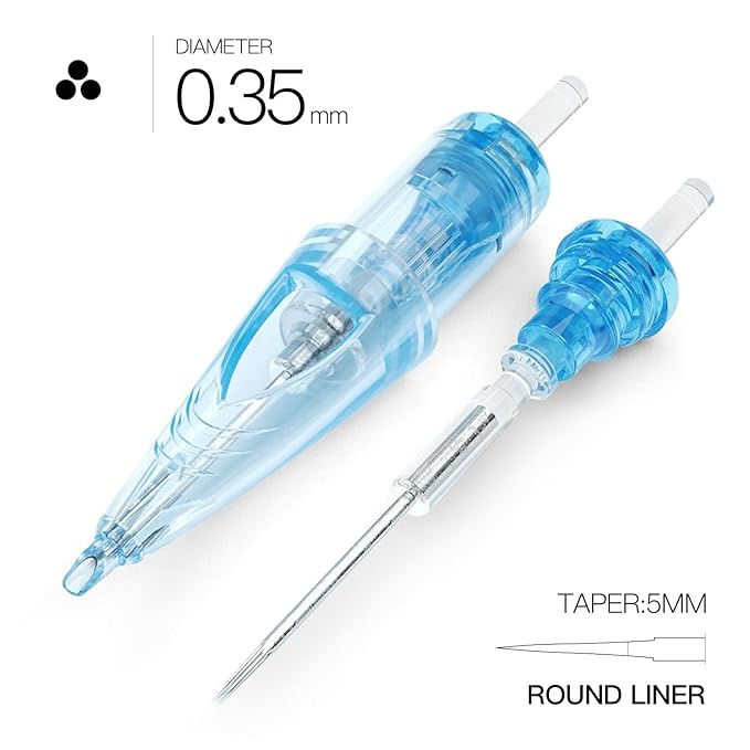 WJX Tattoo Cartridges 20Pcs Disposable Needles Round Liner 1203RL