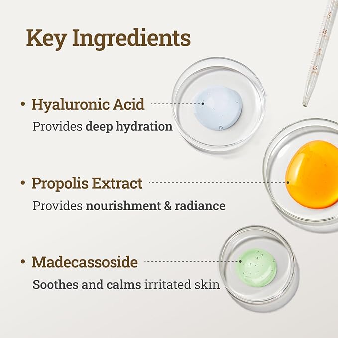 CNP Honey Glow Serum - Hyaluronic Acid & Propolis for Hydrating, Anti-Aging, Centella Soothing Serum, for Sensitive Skin, Korean Skin Care (0.5 fl. oz)