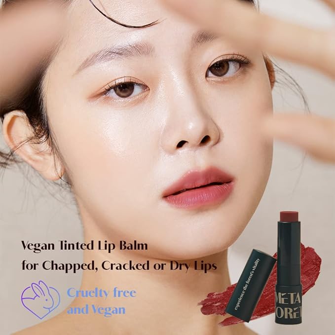 METAFORET Vegan Tinted Lip Balm 0.12oz 3.5g Experience Softer, More Radiant Lips with Lip Tint Butter Balm - Moisturizing, Tinted, and Perfect for Lip Care and Lip Glow (#01 Clear)