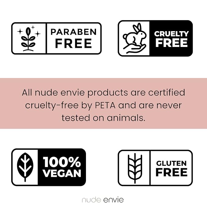 nude envie Lip Gloss - Certified Vegan Lipgloss Cruelty-Free and Paraben Free - Enriched with Vitamin E and Jojoba Oil (Illuminate)