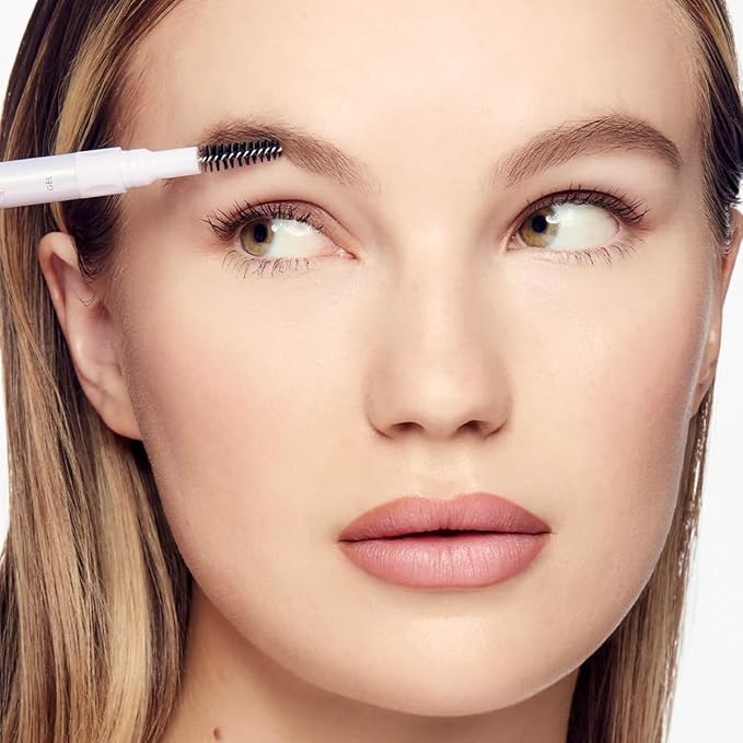 3-in-1 Brow Pencil - Vegan, Smudge-Proof, with Spoolie Brush and Clear Gel - Best Eyebrow Pencil for Fluffing, Filling, and Setting Brows, Taupe