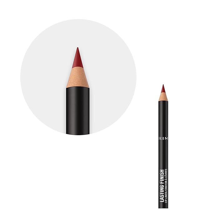 Rimmel Lasting Finish 8HR Lip Liner, 580 Bitten Red, Shelf Pack of 3