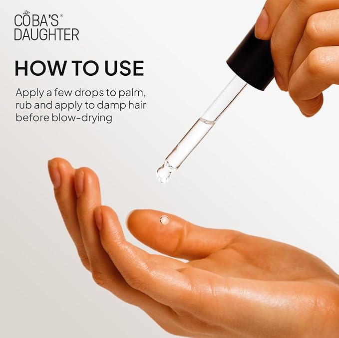 COBA'S DAUGHTER Heat Protectant & Frizz Control Oil | 7 Herbal Oils Infused | Hair Gloss Treatment | Hair Perfume | Nourishing Serum for Curly Hair| Dry Hair | Lavender Scent (1.69 oz)