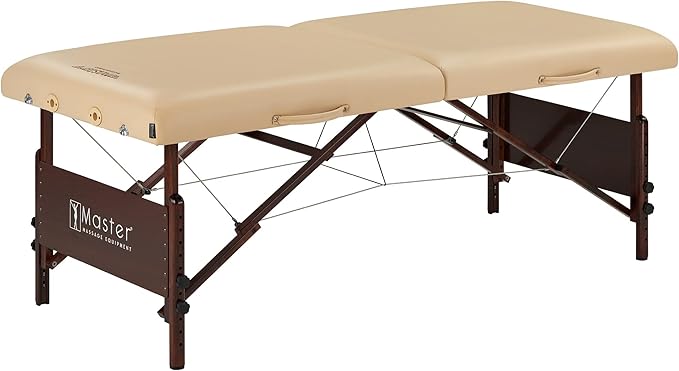 Master Massage 30" Del Ray Pro Portable Table Package (Cream, Standard with Ambient Lighting System)