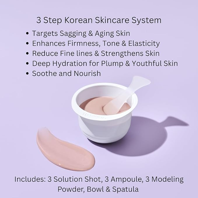 LEADERS 3X Boosting Modeling Mask | 3-Step Korean Skincare with Collagen Set of 3 | Skin Elasticity & Firmness | Improve Sagging Skin | Collagen for Toning & Anti-Aging - 3 Pack (Collagen)