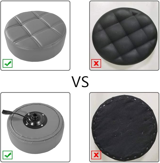 Rolling Stool for Work Medical Tattoo Salon Office, Heavy Duty Esthetician Stool with Wheels Adjustable Hydraulic Chair (Grey)