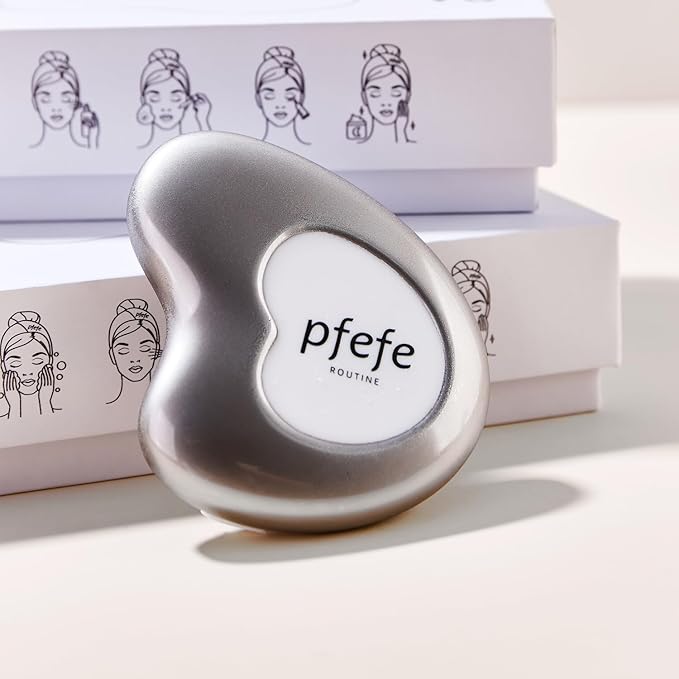 pfefe Stainless Steel Cryo Gua Sha - Gua Sha Facial Beauty Tools - Metal Skin Care Gua Sha for Body SPA Face Neck Eye