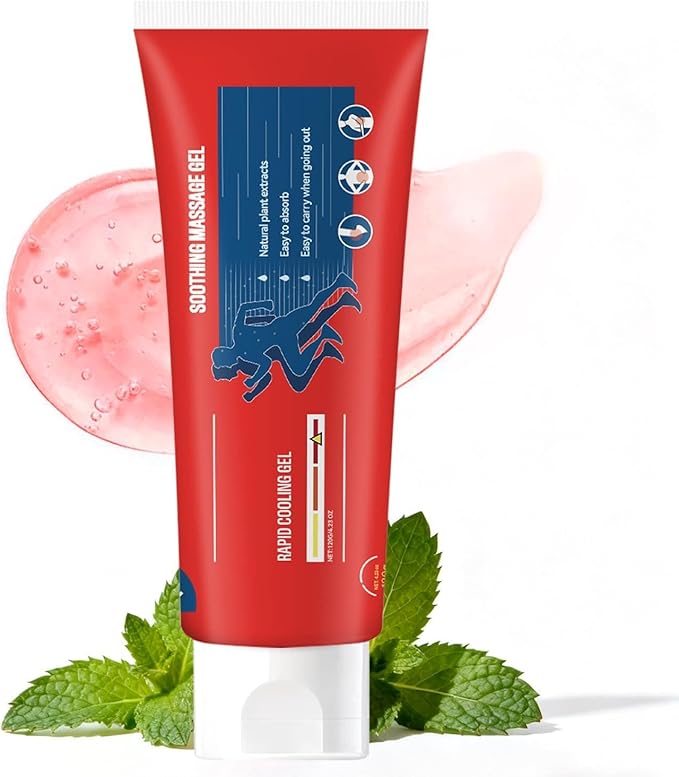 Joint Gel, Soothing Massage Cream, Joint Soothing Comfort Gel for Back, Neck, Keen, Muscle, and Foot, Absorb Quickly, Natural and Non-Greasy, 4.23OZ