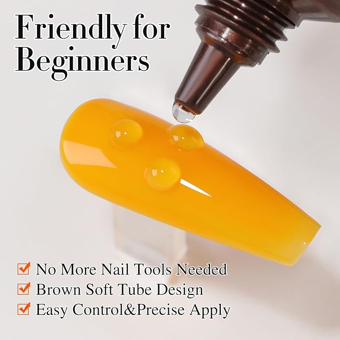 Double Rhythm 0.5 Oz 3D Nail Gel Nail Art Sculpting Gel No Wipe Gel Polish for Nail Designs DIY Nail Art for Drawing, Molding, Sculpture and Decoration (3D Sculpting Gel Clear)