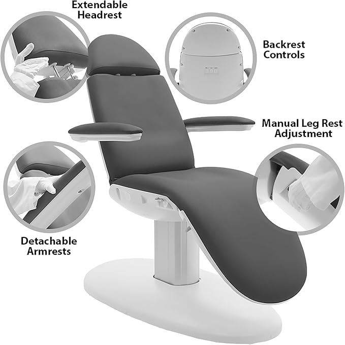 SKINACT Venus Electric Medical Spa Treatment Table/Chair with Free Hand Remote Control (Gray)