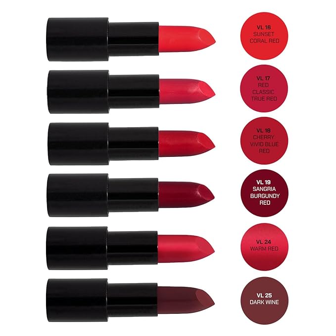 Radiant Professional Advanced Care Lipstick - Ultra Nourishing, Moisturizing Long Lasting Matte Lipstick With Vitamin E- UVA UVB Filters - VELVET (25 DARK WINE)