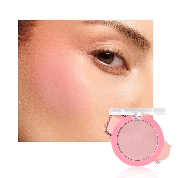 Matte Blush Powder for Cheeks, Cruelty Free Makeup – Long Lasting Natural Face Blusher Makeup, Lightweight Blendable Cheek Color Palette for Women All Skin Tones - #01 Soft Pink