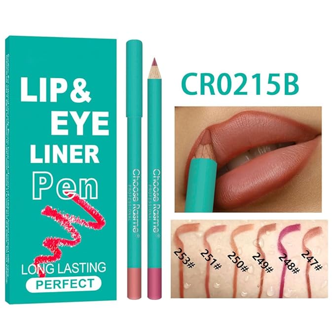 6 Pcs Ultra Silky Lip Liner Lipstick Pencils Set for Shaping & Sculpting Lips, Creamy Matte Velvet Pigmented Crayon (6Pcs-Matte Creamy Smoothly-B, Pack of 1)