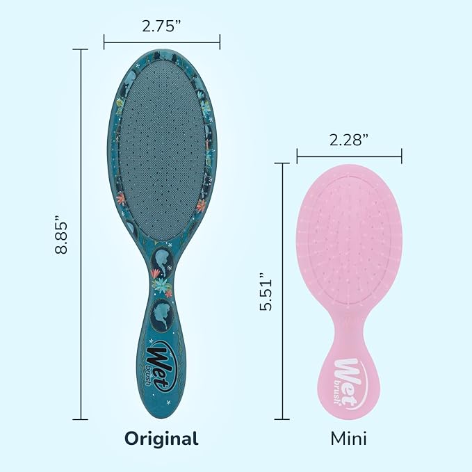 Wet Brush Original Detangler Hair Brush, Anna & Elsa (Disney Love), Ultra-Soft IntelliFlex Bristles, Detangling Bristles Glide Through Tangles (Wet Dry & Damaged Hair), Women & Men