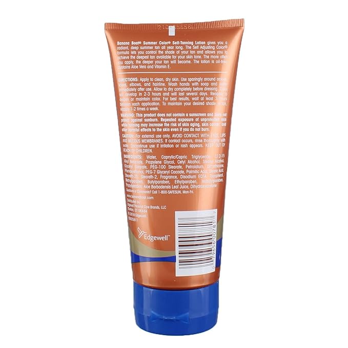 Banana Boat Summer Color Self Tanning Lotion, 6oz | Deep Dark Color for All Skin Tones, Self Tanner Lotion, Gradual Tanning Lotion, Sunless Tanning Lotion, Banana Boat Self Tanner, 6oz (Pack of 3)