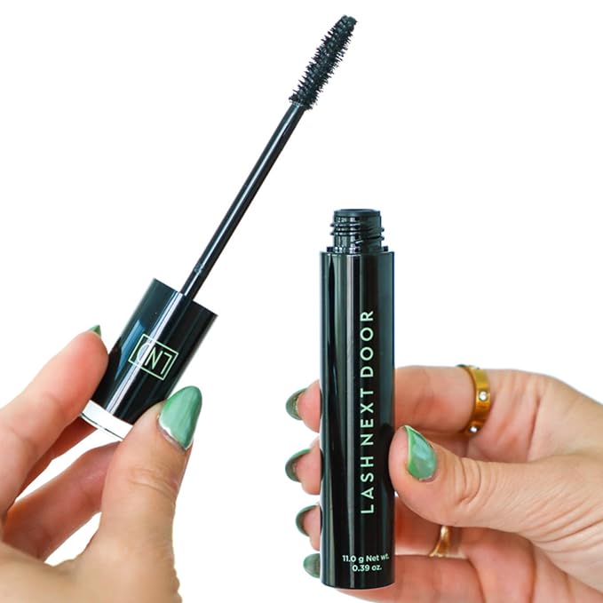 Lash Next Door Water Resistant Mascara Black Volume and Length - No Clump Volumizing Mascara for Thickening and Lengthening - Smudge Proof Lashes by Brooklyn and Bailey (1 Pack)