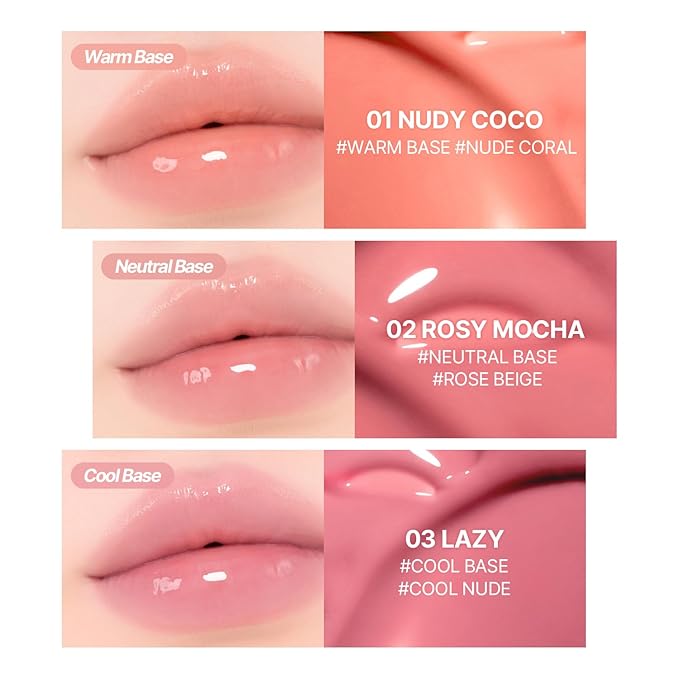 2aN Glaze Bouncing Tint – Lightweight, Moisturizing Lip Tint with High-Shine Finish, Smooth, Light Plumping, Comfortable Wear, Korean Makeup (Rose Moon, 0.16 oz)