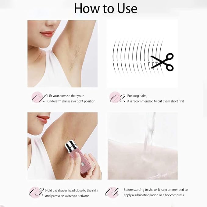 Mini Razors for Women, Upgraded Portable Powerful Electric Razors for Men, Facial Hair Remover for Women, Painless Face Shaver for Travel Office Business Trips