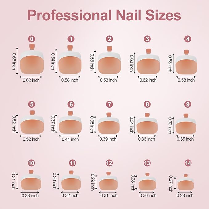 Misssix French Tip Press on Toe Nails, 150Pcs French Square Toe Nail Tips Brown White, Soft Gel False Toenail, Acrylic Soak off Fake Toe Nails for Women Nail Art DIY 15 Sizes