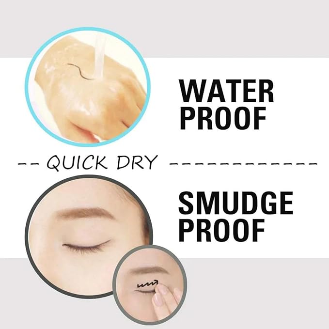 Heroine Make by KISSME Waterproof Eyeliner for Intense Color & Ultra-Fine 0.1mm Tip, Liquid Eyeliner Pen with Organic Beauty Serum, Cat Eye Liner for Long Lasting Eyelines, Natural Brown, 1 EA, PRIME