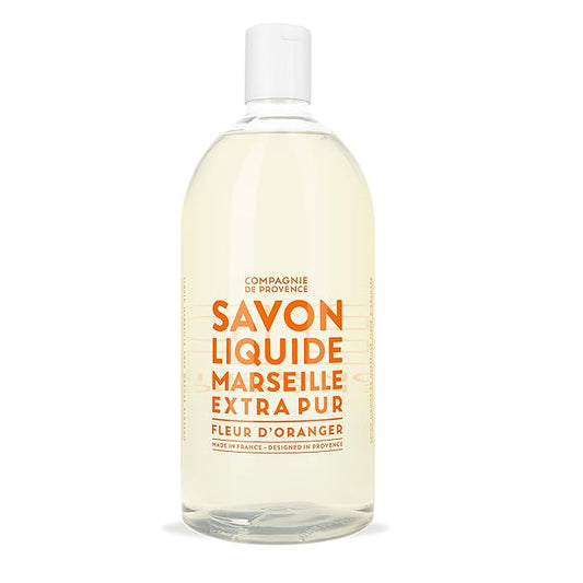Compagnie de Provence Savon de Marseille Extra Pure Liquid Soap - Orange Blossom - 33.8 fl oz Plastic Bottle Refill