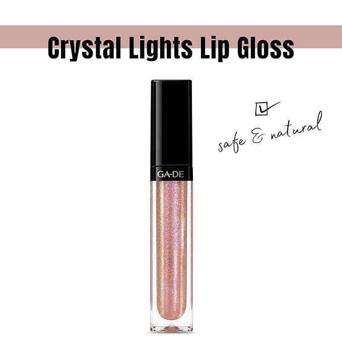 GA-DE Crystal Lights Lip Gloss, 800 - Enriched with Light-Reflecting Crystal Pearls - Smooth Silky, Rich Color - Moisturizes and Adds Shine - 0.2 oz