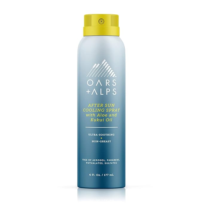 Oars + Alps After Sun Cooling Spray, Includes Aloe Vera and Niacinamide with a Green Tea Scent, 6 Fl Oz