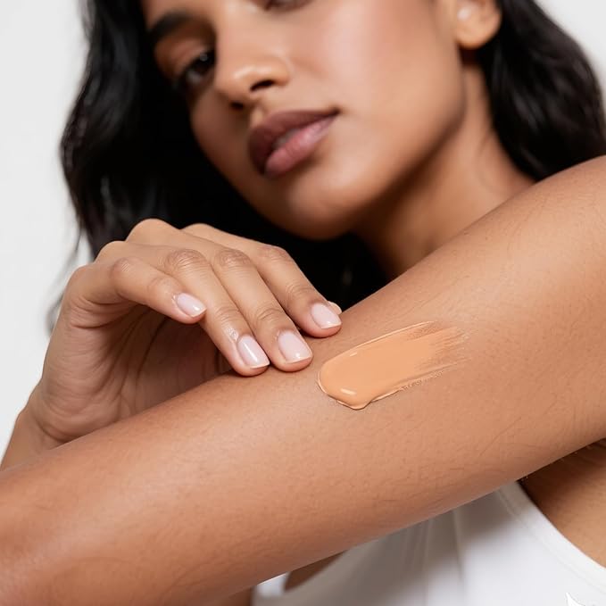 Body Coverage Perfector, Waterproof Leg & Body Makeup for Tattoo & Scar Cover Up, No Transfer Coverage Concealer with Brush, All Over Complexion Perfector for All Skin Tones (Golden Radiance)