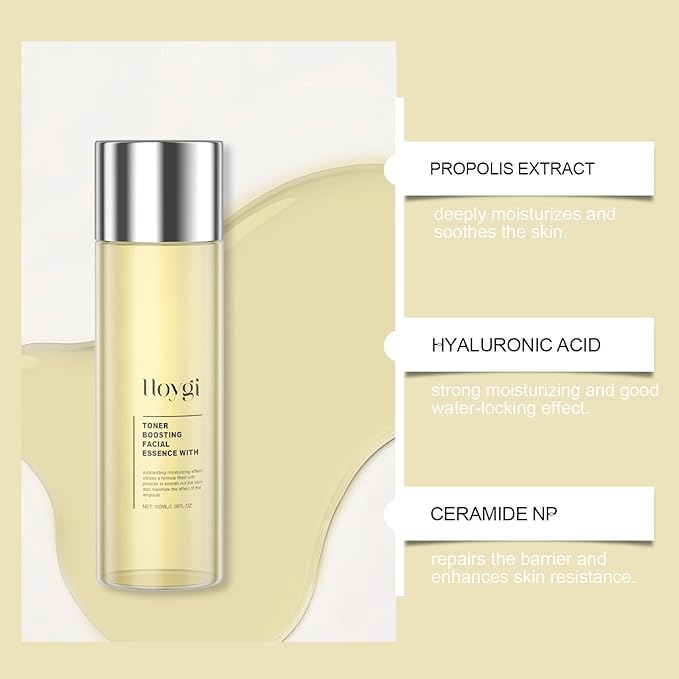 Toner for Face, Hydrating Face Toner with Propolis Extract & Hyaluronic Acid, Nourishing & Soothing, Skin Care for Radiant Glass Skin, 3.38 Fl. Oz