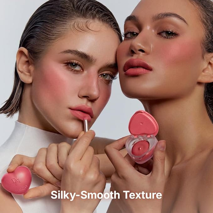Dasique Souffle Color Pot #20 Apple Candy – Makeup Blush, Buildable Silky-Smooth Texture, Built-In Mini Brush, Multi-Use For Cheek and Lip
