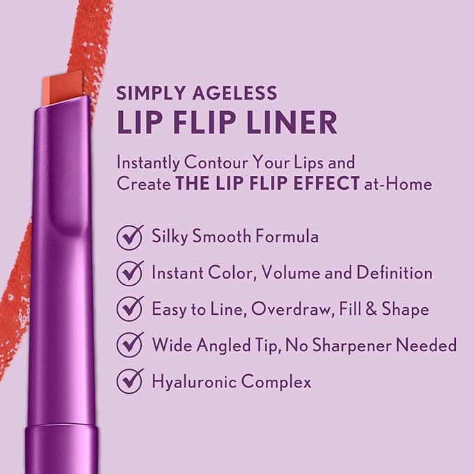COVERGIRL Simply Ageless Lip Flip Liner, Honest Berry, Pack of 1