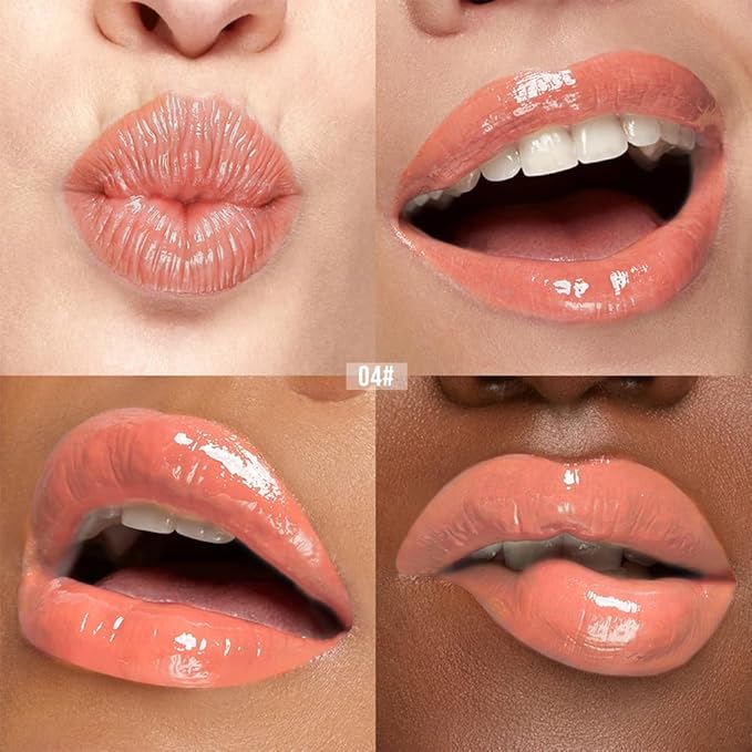 Nourishing Lip Oil, Deep Moisturizing Lip Balm Liquid, Non-Sticky High Shine Lip Gloss, Hydrating Lip Tint for Soft, Smooth, Healthy-Looking Lips, Lightweight Glossy Lip Care for Daily Use-4#