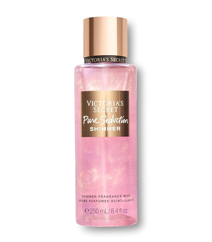 Victoria's Secret Pure Seduction Shimmer Body Spray for Women, Notes of Juiced Plum and Crushed Freesia, (8.4 oz)