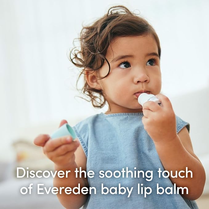 Evereden Baby Lip Balm, 0.14 oz | Clean Baby Care | Non-toxic and Fragrance Free Skincare | Pack of 2